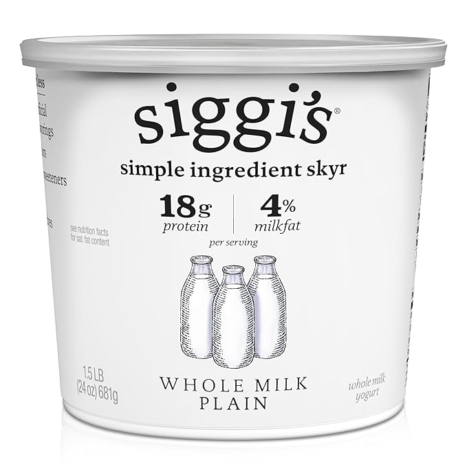 Siggi's Icelandic Strained Whole Milk Yogurt Plain 24 OZ by Siggi's - American Made