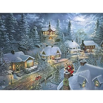 Ceaco Thomas Kinkade Christmas Light Express 500 Piece Jigsaw Puzzle by Ceaco - American Made