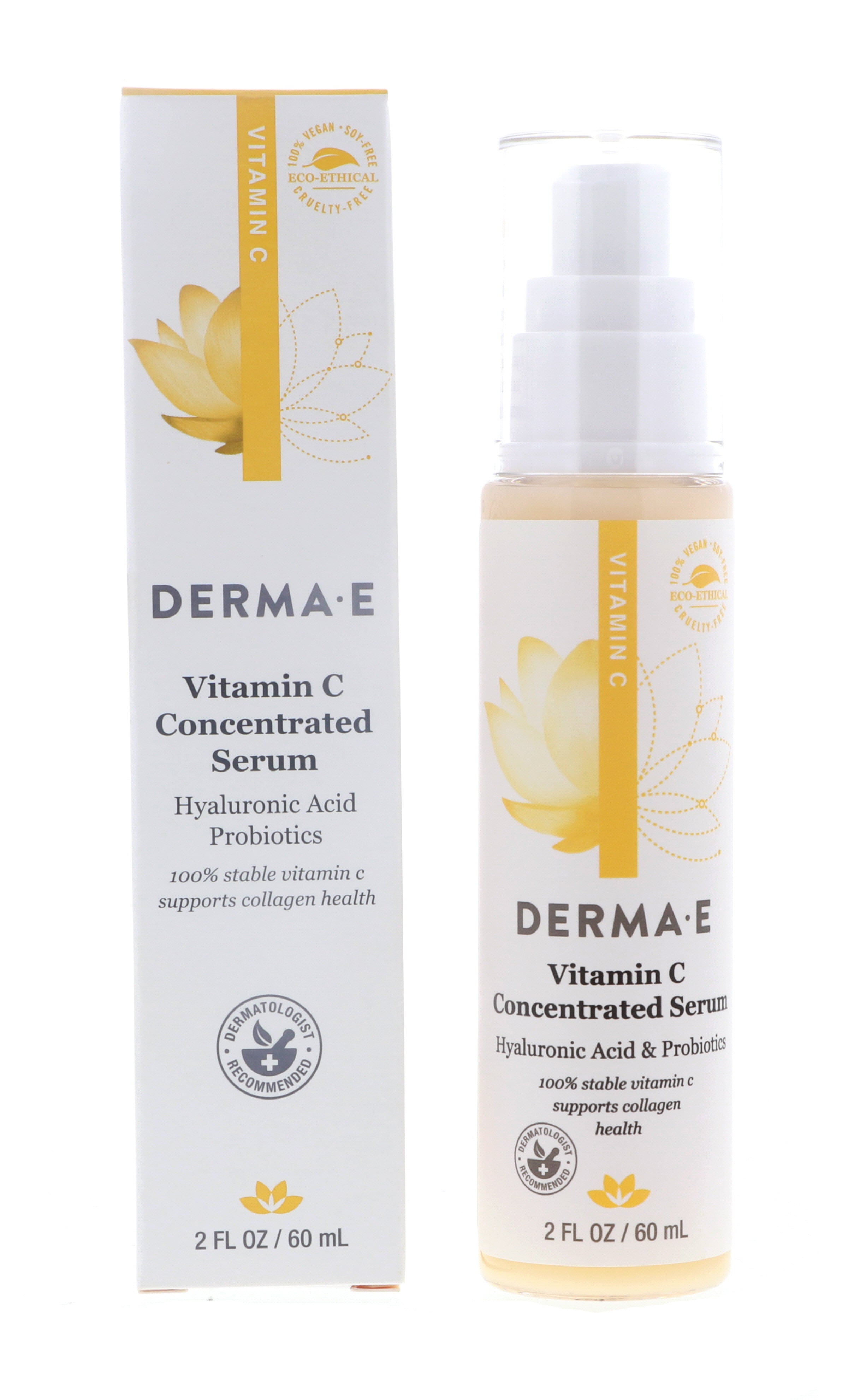 Derma E Vitamin C Concentrated Serum with Hyaluronic Acid 2 Fl Oz by Derma E - American Made