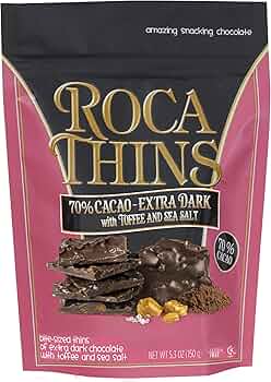 Brown & Haley ROCA THINS Extra Dark Chocolate Buttercrunch 5.3 oz by Brown & Haley - American Made