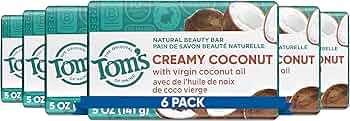 Tom's of Maine Natural Beauty Bar Soap Creamy Coconut 6-Pack by Tom's of Maine - American Made