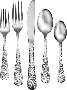 Liberty Tabletop Hammered 65-Piece Flatware Set by Liberty Tabletop - American Made