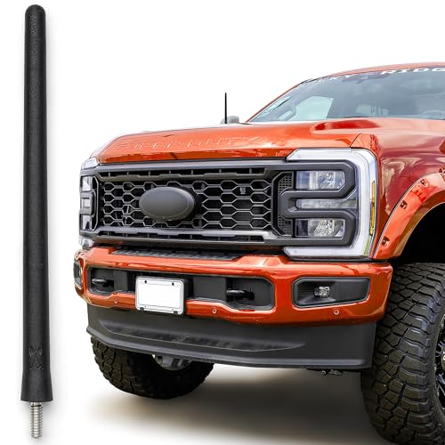 Short Antenna Replacement for Ford F-250 (2017-2027) USA Stainless Steel Threading, Car Wash Proof, Enhanced R by Votex - American Made