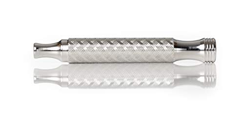 TRH3: Stainless Steel Safety Razor Handle: Plaid Design by TIMELESS RAZOR by Timeless Razor - American Made