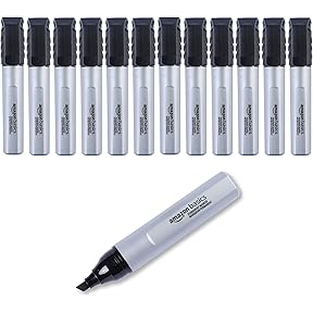 Liqui-Mark Permanent Markers Chisel Tip Black 12-Pack Made in USA by Liqui-Mark - American Made