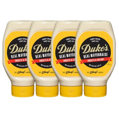 Duke's Real Mayonnaise Squeeze 18 oz 4-Pack by Duke's Mayonnaise - American Made