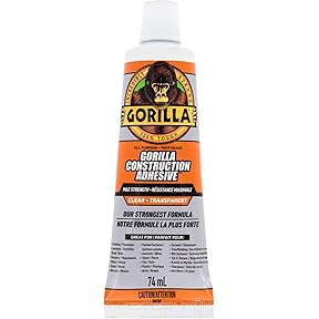 Gorilla Construction Adhesive, 2.5 oz by Gorilla Glue - American Made
