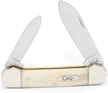 Case WR XX Natural Smooth Bone Canoe Pocket Knife with Shield by Case Knives - American Made