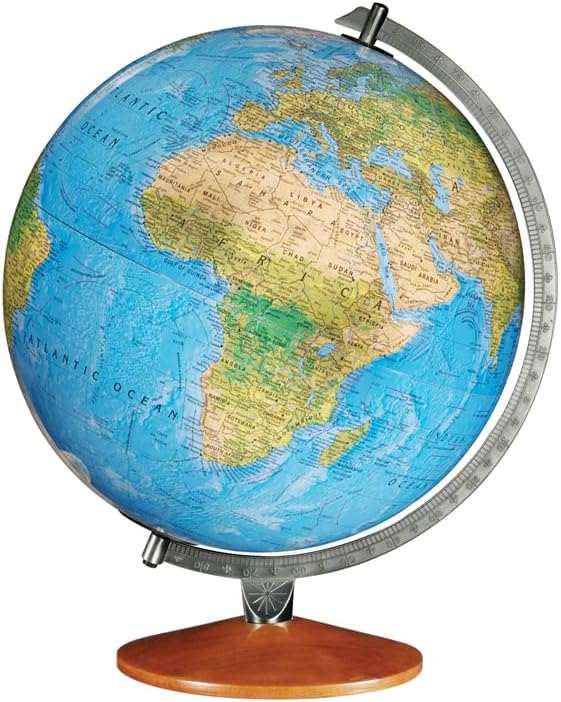 Replogle Illuminated World Globe with Stand 12 Inch Made in USA by Replogle Globes - American Made