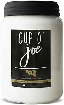 Milkhouse Candle Company Cup O' Joe Soy Candle, 26oz Farmhouse Jar by Milkhouse Candle Company - American Made