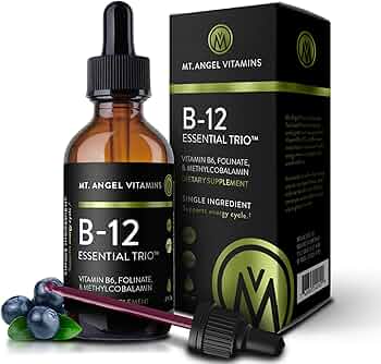 Mt. Angel Vitamins B12 Essential Trio Sublingual Drops by Mt. Angel Vitamins - American Made