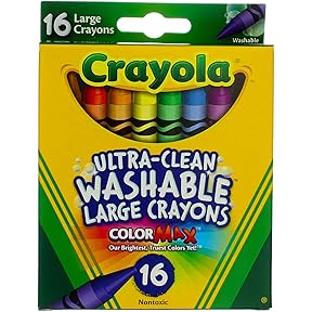 Crayola Ultra-Clean Washable Large Crayons 16-Count by Crayola - American Made