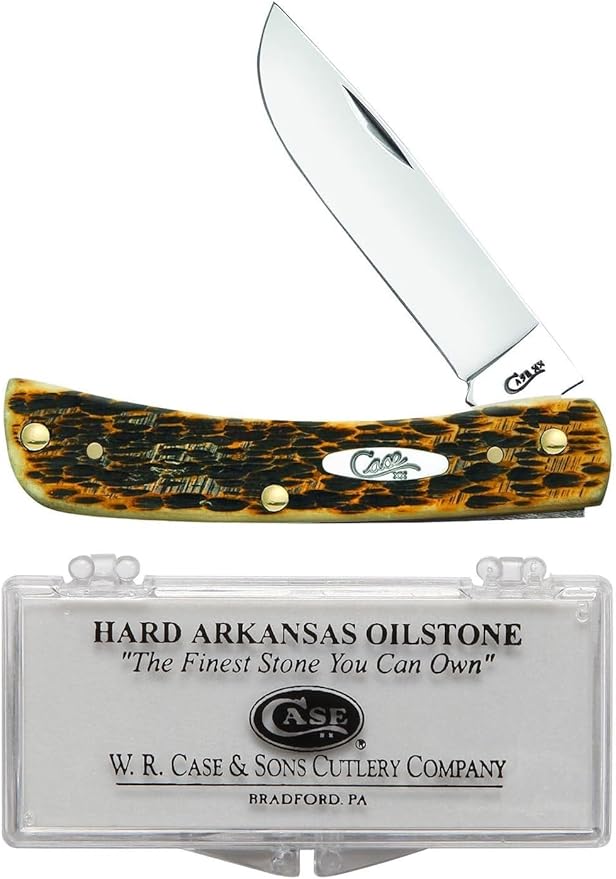 Case XX Sod Buster Jr Pocket Knife Amber Bone by Case Knives - American Made