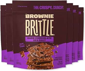 Brownie Brittle Dark Chocolate Sea Salt Pack of 6 by Brownie Brittle - American Made