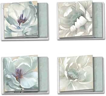The Best Card Company 12 Assorted Notecards — Peaceful Petals by The Best Card Company - American Made