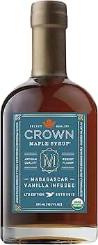 Crown Maple Madagascar Vanilla Infused Organic Maple Syrup, 12.7 fl oz by Crown Maple - American Made
