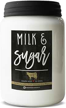 Milkhouse Candle Company Milk & Sugar Soy Candle, 26oz Farmhouse Jar by Milkhouse Candle Company - American Made