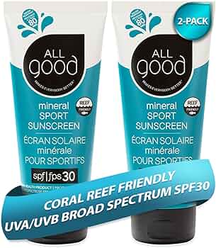 All Good Sport Mineral Sunscreen Lotion SPF 30+ 2-Pack 3oz by All Good - American Made