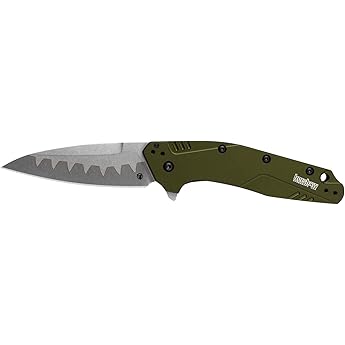 Kershaw Dividend 1812GRYX 3-Inch Stonewash Assisted Flipper by Kershaw - American Made