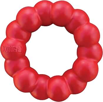 KONG Ring Natural Rubber Chew Toy Medium/Large by KONG - American Made