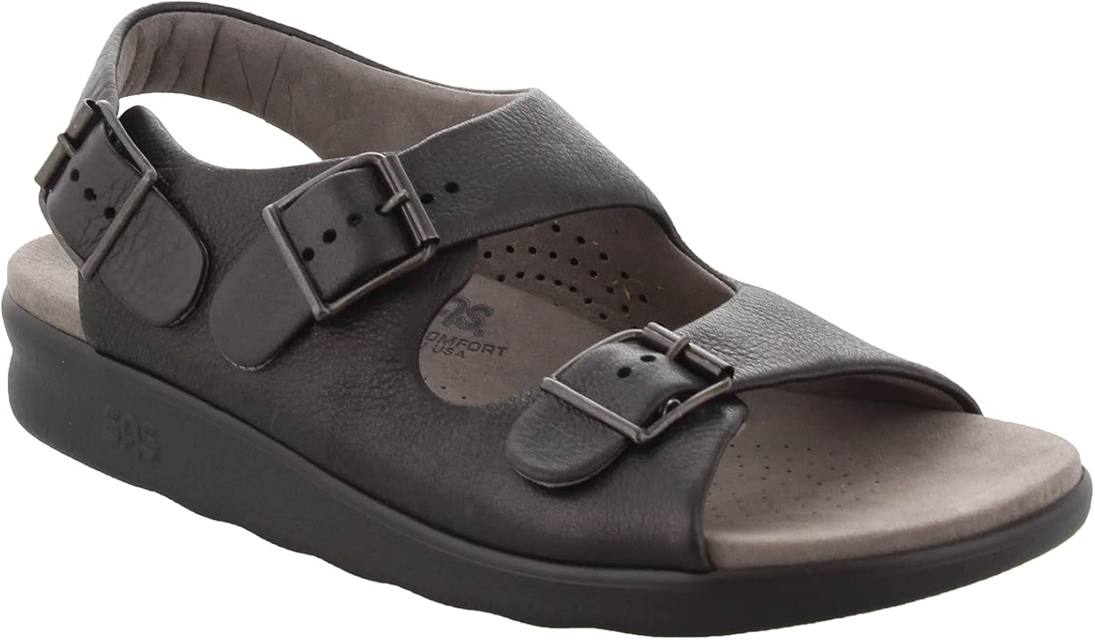 SAS Bravo Men's Heel Strap Sandal Black by SAS - American Made