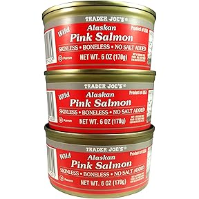 Vital Choice Wild Alaskan Sockeye Salmon, Skinless Boneless, 6 oz Cans, Pack of 6 by Vital Choice - American Made