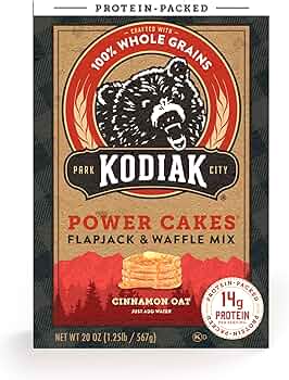 Kodiak Power Cakes Cinnamon Oat Pancake and Waffle Mix 20 Oz by Kodiak Cakes - American Made