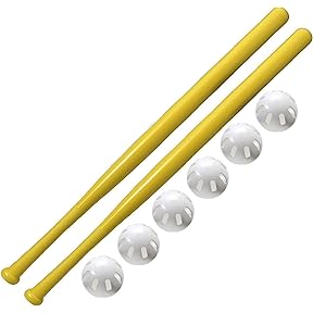WIFFLE Ball Set - 6 Baseballs and 2 Yellow Bats by WIFFLE Ball - American Made
