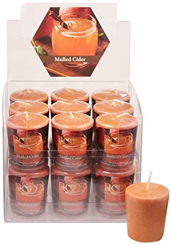 Root Candles Scented Votive Candles Box of 18 Mulled Cider by Root Candles - American Made