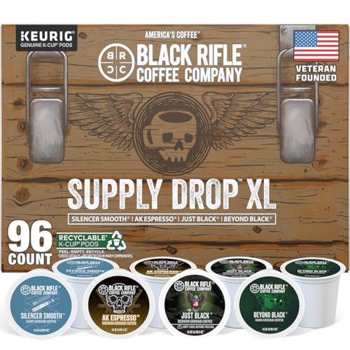 Black Rifle Coffee Variety Pack K Cup Coffee 96 Count Coffee Pods by Black Rifle Coffee Company - American Made