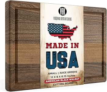 Virginia Boys Kitchens Small Walnut Cutting Board 8x12 by Virginia Boys Kitchens - American Made