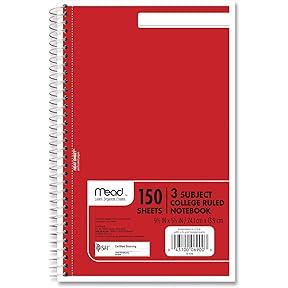 Five Star 3 Subject Wirebound Notebook Graph Ruled 150 Sheet by Five Star - American Made