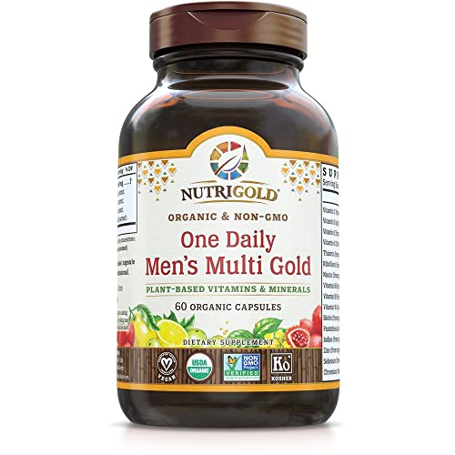 NutriGold Organic One Daily Men's Multivitamin, 60 Capsules by NutriGold - American Made