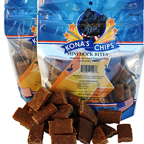 Kona's Chips Mini Duck Bites Dog Treats 2-8oz Bags by Kona's Chips - American Made