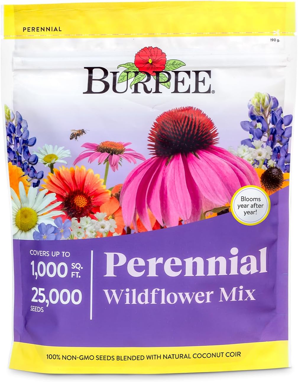 Burpee Wildflower 25000 Bulk Seeds 18 Varieties Perennial Mix by Burpee - American Made