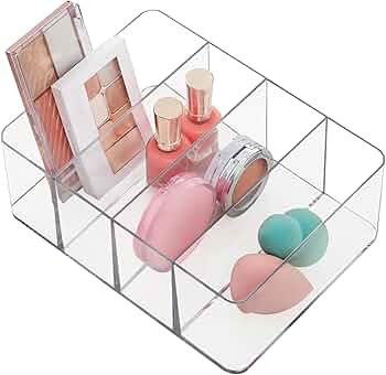 STORi Clear Plastic Jewelry Organizer Tray 6-Section by STORi - American Made