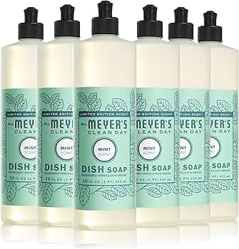 Mrs. Meyer's Clean Day Liquid Dish Soap Mint 6-Pack