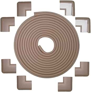 KidKusion Table Cushion 20-Foot Edge + 8 Corners — Brown by KidKusion - American Made