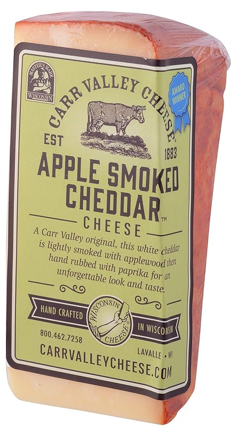 Carr Valley Applewood Smoked Cheddar Cheese by Carr Valley Cheese - American Made