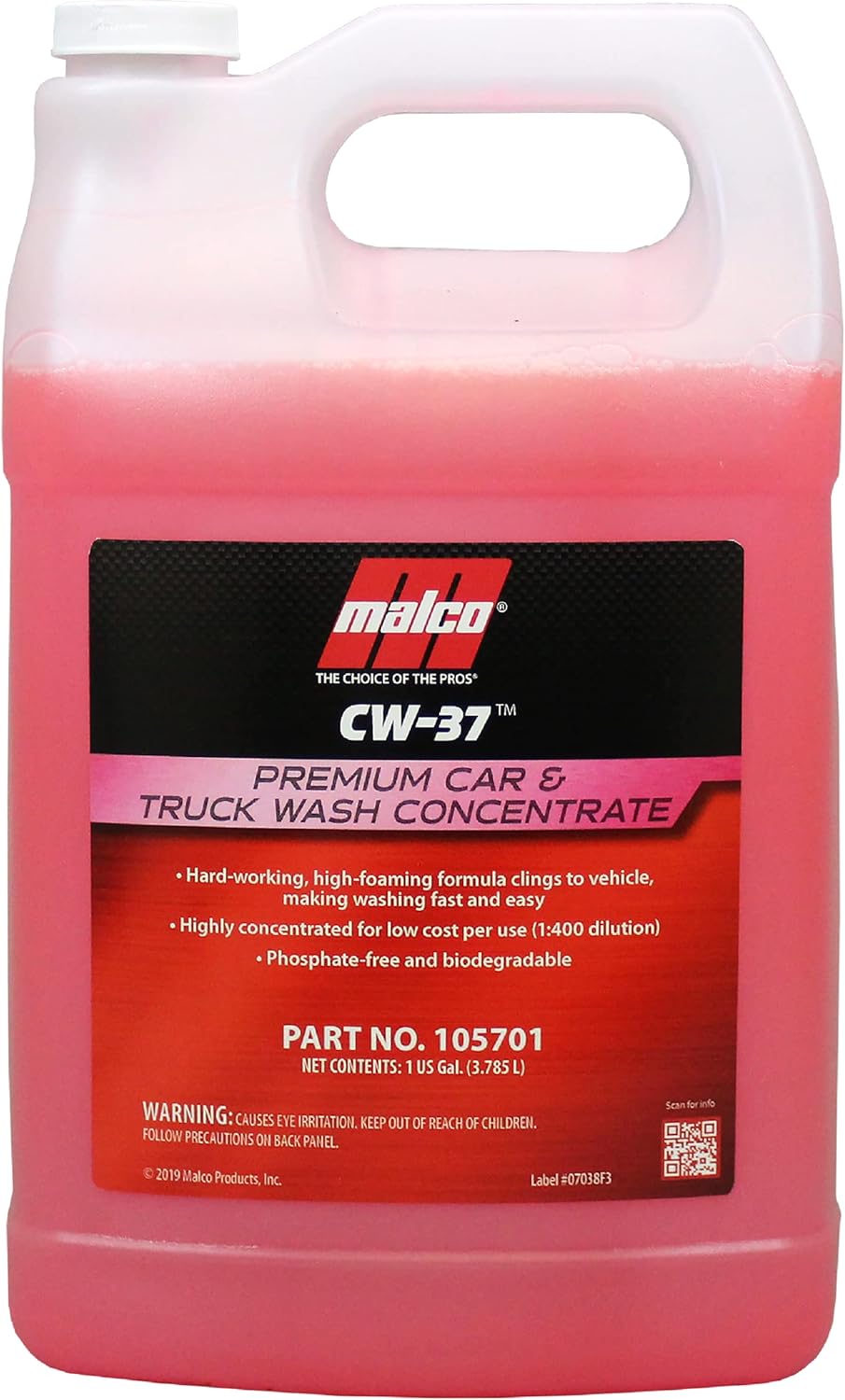 Malco CW-37 Premium Car Wash Concentrate 1 Gallon by Malco Automotive - American Made