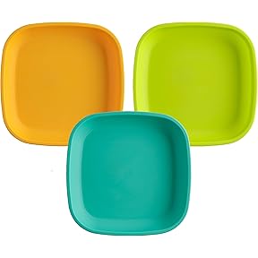 Re-Play Toddler Plates Set of 4 Aqua 7-Inch by Re-Play - American Made