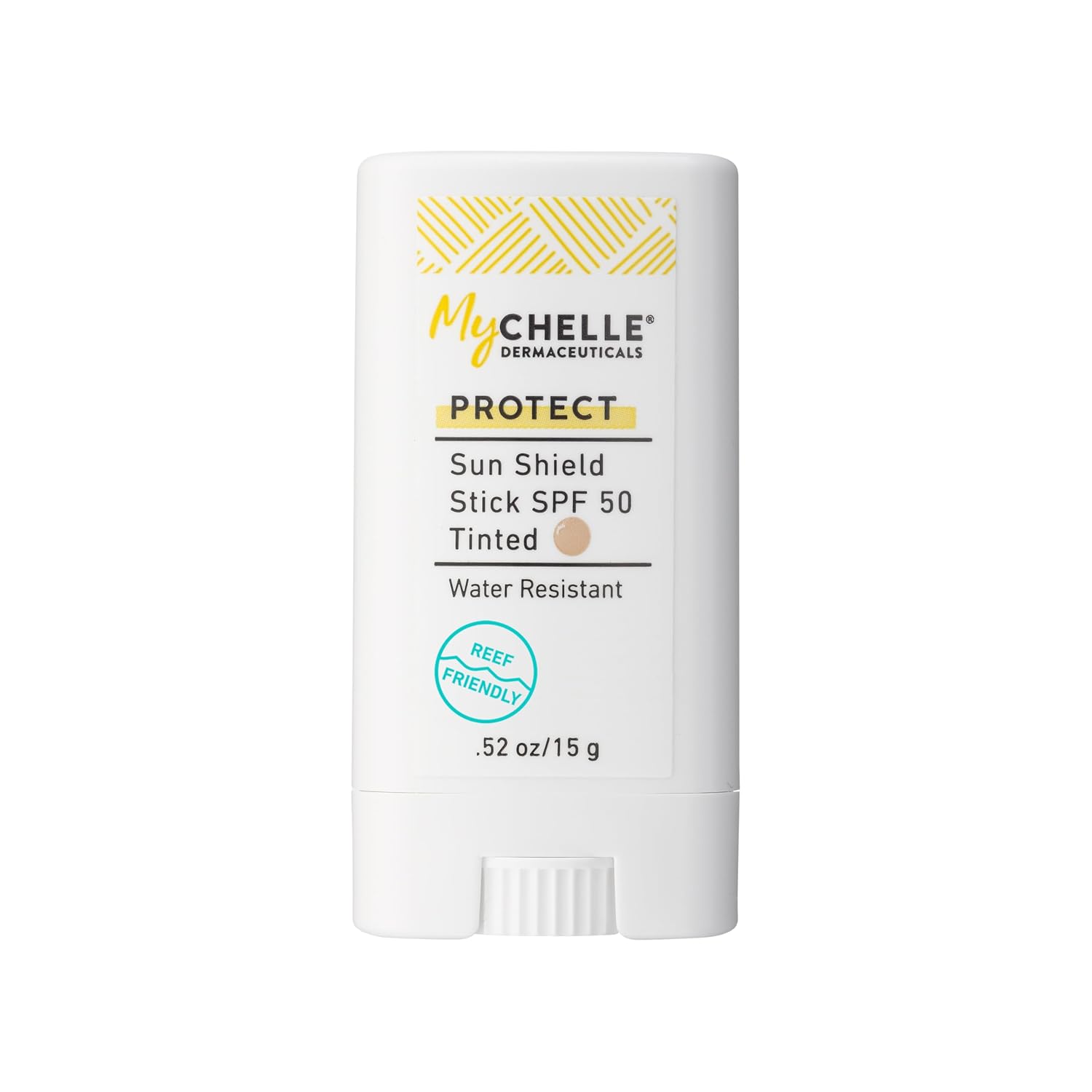 MyCHELLE Sun Shield Stick SPF 50 Tinted Mineral Reef Safe Sunscreen by Mychelle Dermaceuticals - American Made