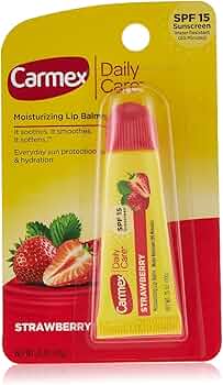 Daily Care Strawberry Lip Balm Tube SPF 15 by Carmex - American Made