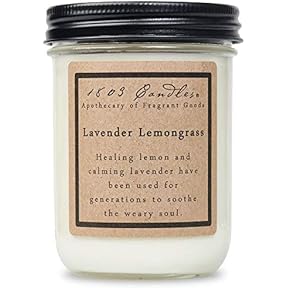 1803 Candles 14 oz Jar Soy Candle Lavender Freesia and Thyme by 1803 Candles - American Made
