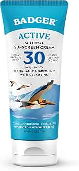 Badger Mineral Sunscreen Cream SPF 30, 2.9oz by Badger - American Made