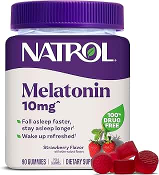 Natrol Melatonin 10mg Gummies Sleep Support 90 Count Strawberry by Natrol - American Made