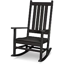 POLYWOOD Vineyard Porch Rocking Chair, Black by POLYWOOD - American Made