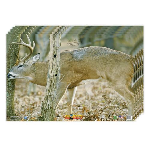 NiceTargets Deer Archery Target - Variety of Broadside & Quartering Target, 28" x 40" Photo Realistic Deer Sho by NiceTargets - American Made