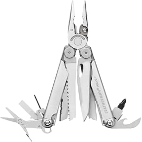 Leatherman Wave+ Multi-Tool, 18 Tools, Stainless Steel