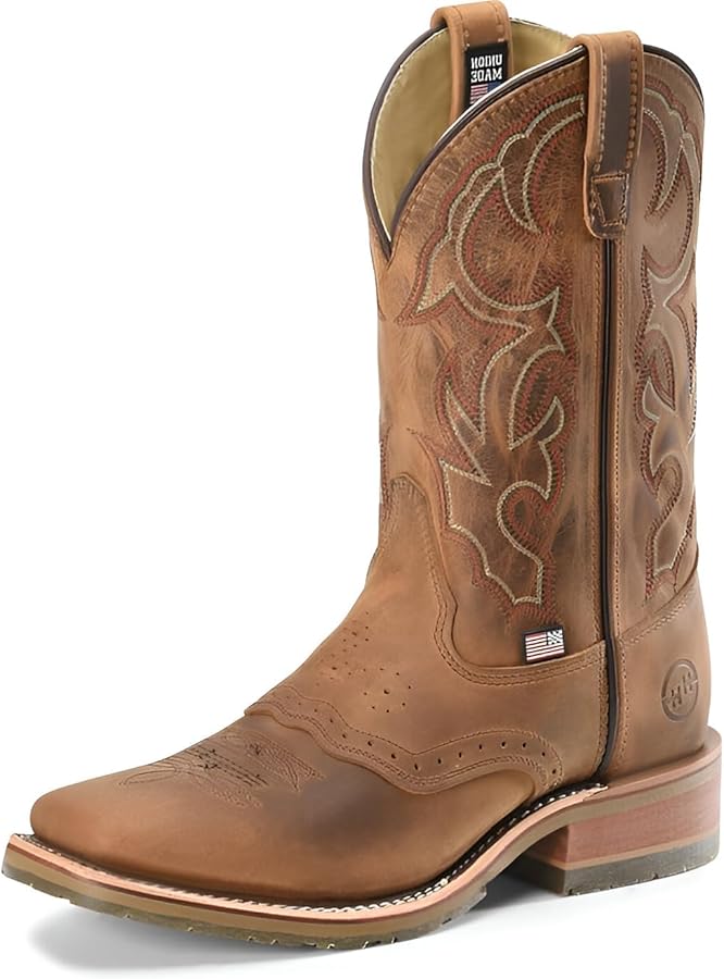 Double-H Men's 8-Inch Domestic Cowboy Western Work Boot by Double-H Boots - American Made